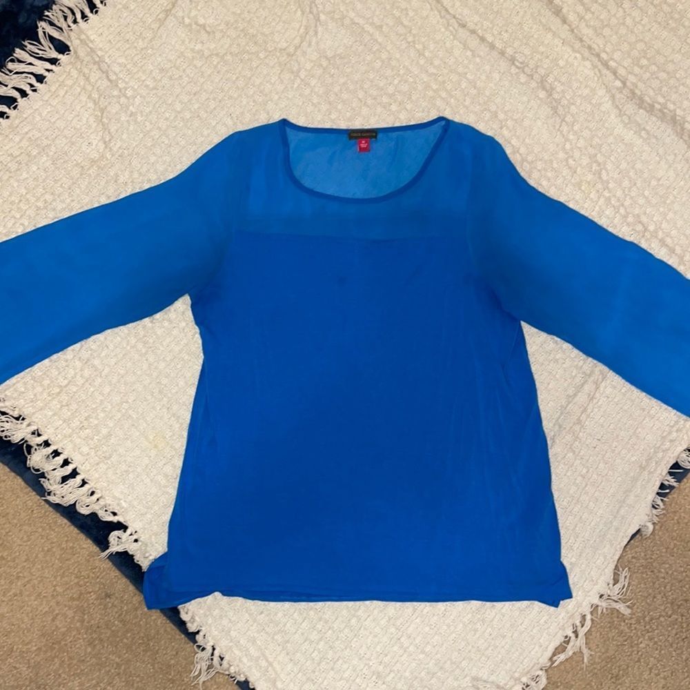 Round Neck 3/4 Puff Sleeve Knit Top